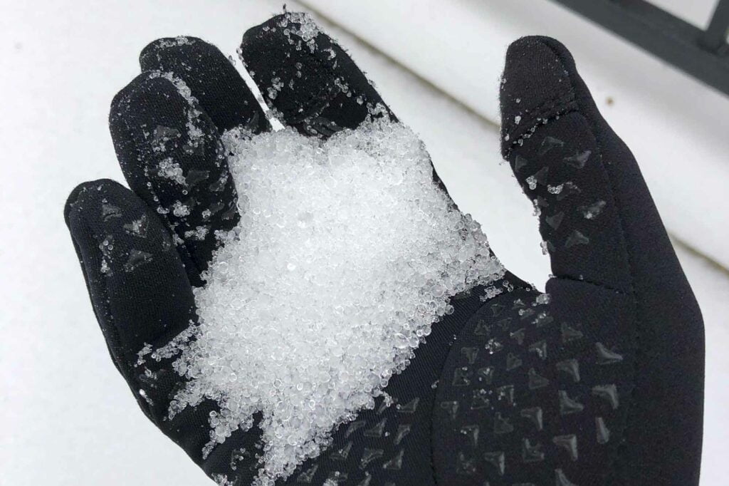 What is Sleet? (And Why It's Different from Freezing Rain) 1 sleet in a glove