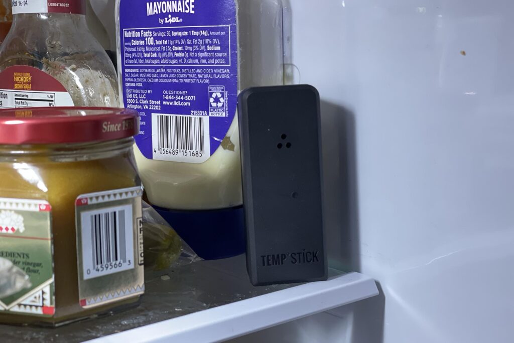 Temp Stick Review 2022: The Best Remote Temperature Sensor 4 Temp Stick Review - in fridge